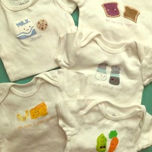 Set of 5 twin onesies Rene Rofe 3-6M